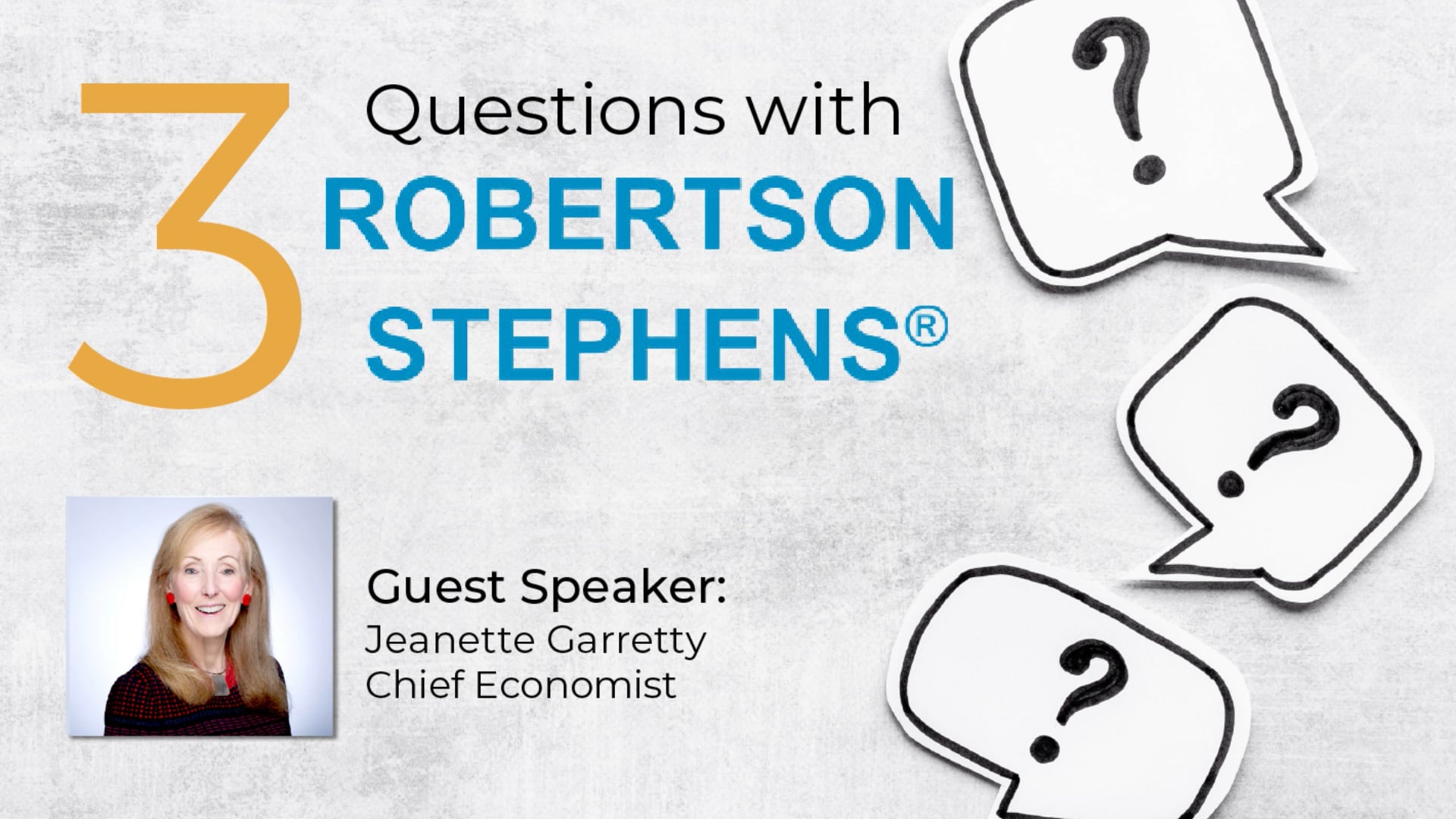 3 Questions with Robertson Stephens feat. Jeanette Garretty